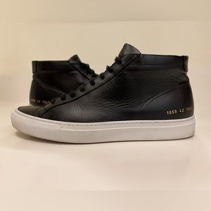 COMMON PROJECTS Achilles Mid-Top EU 42 Black with White Sole